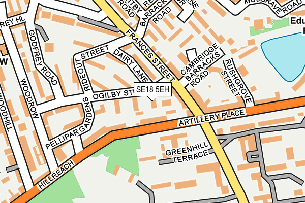 SE18 5EH map - OS OpenMap – Local (Ordnance Survey) SE18 5EH map - OS OpenMap – Local (Ordnance Survey)