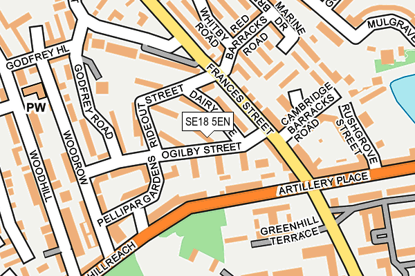 SE18 5EN map - OS OpenMap – Local (Ordnance Survey) SE18 5EN map - OS OpenMap – Local (Ordnance Survey)