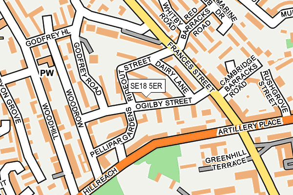 SE18 5ER map - OS OpenMap – Local (Ordnance Survey) SE18 5ER map - OS OpenMap – Local (Ordnance Survey)