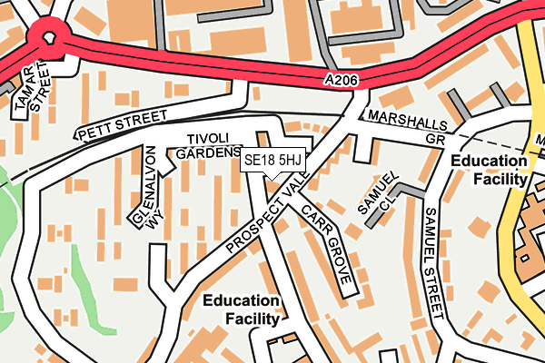 SE18 5HJ map - OS OpenMap – Local (Ordnance Survey) SE18 5HJ map - OS OpenMap – Local (Ordnance Survey)