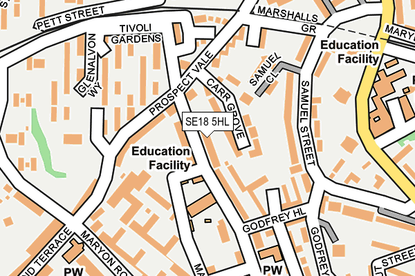 SE18 5HL map - OS OpenMap – Local (Ordnance Survey) SE18 5HL map - OS OpenMap – Local (Ordnance Survey)