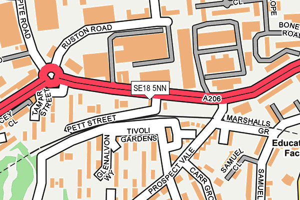 SE18 5NN map - OS OpenMap – Local (Ordnance Survey) SE18 5NN map - OS OpenMap – Local (Ordnance Survey)