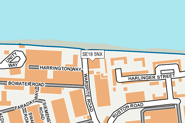 SE18 5NX map - OS OpenMap – Local (Ordnance Survey) SE18 5NX map - OS OpenMap – Local (Ordnance Survey)