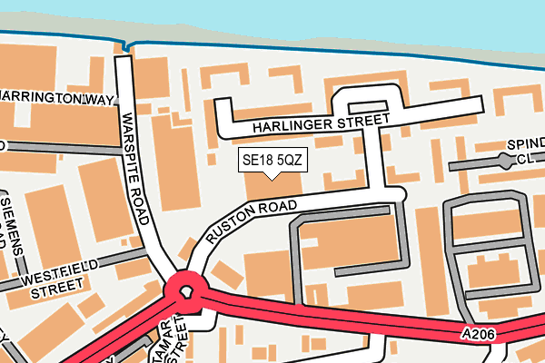 SE18 5QZ map - OS OpenMap – Local (Ordnance Survey) SE18 5QZ map - OS OpenMap – Local (Ordnance Survey)
