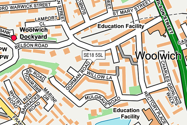 SE18 5SL map - OS OpenMap – Local (Ordnance Survey) SE18 5SL map - OS OpenMap – Local (Ordnance Survey)