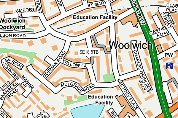 SE18 5TB map - OS OpenMap – Local (Ordnance Survey) SE18 5TB map - OS OpenMap – Local (Ordnance Survey)