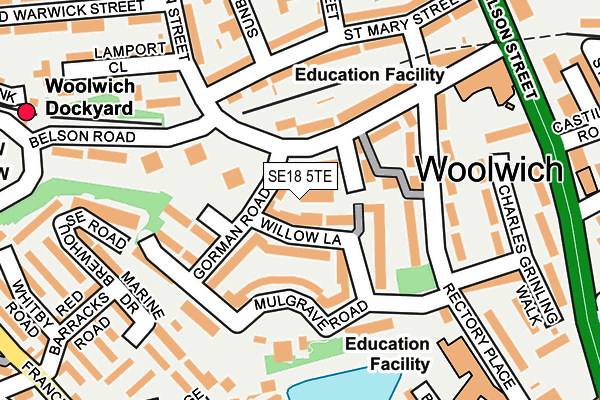 SE18 5TE map - OS OpenMap – Local (Ordnance Survey) SE18 5TE map - OS OpenMap – Local (Ordnance Survey)
