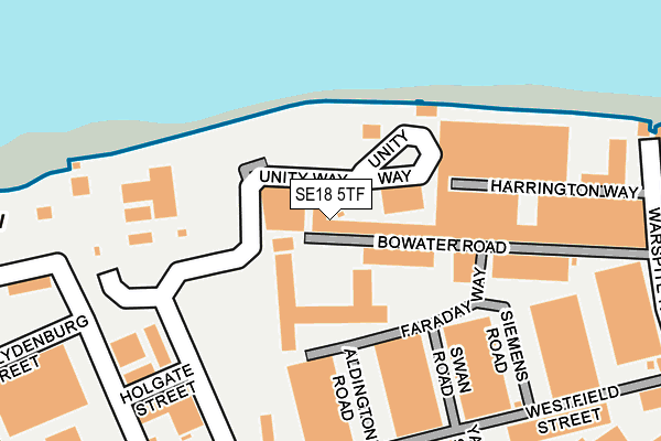 SE18 5TF map - OS OpenMap – Local (Ordnance Survey) SE18 5TF map - OS OpenMap – Local (Ordnance Survey)