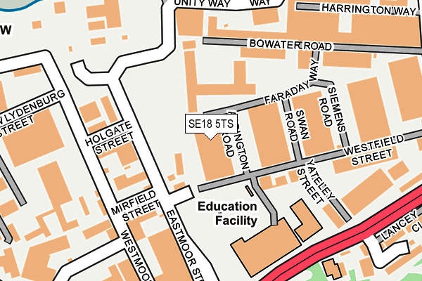 SE18 5TS map - OS OpenMap – Local (Ordnance Survey) SE18 5TS map - OS OpenMap – Local (Ordnance Survey)