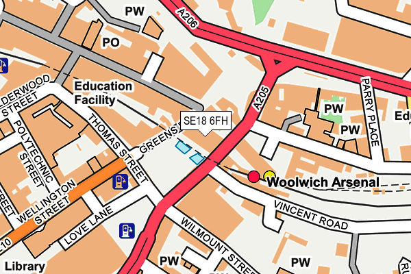 SE18 6FH map - OS OpenMap – Local (Ordnance Survey) SE18 6FH map - OS OpenMap – Local (Ordnance Survey)