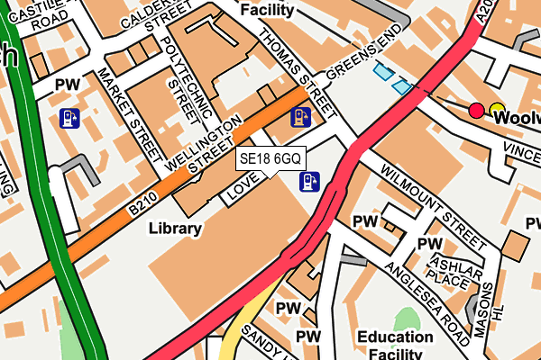 SE18 6GQ map - OS OpenMap – Local (Ordnance Survey) SE18 6GQ map - OS OpenMap – Local (Ordnance Survey)