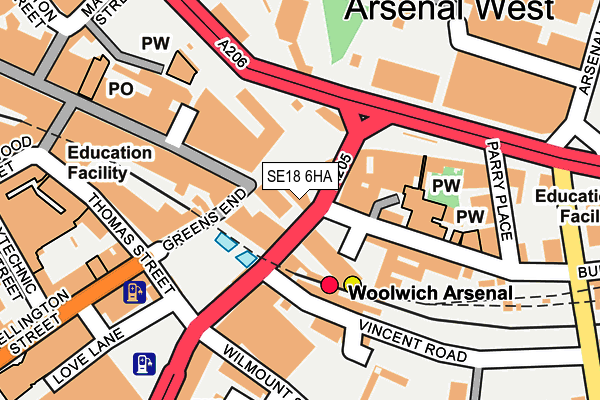 SE18 6HA map - OS OpenMap – Local (Ordnance Survey) SE18 6HA map - OS OpenMap – Local (Ordnance Survey)