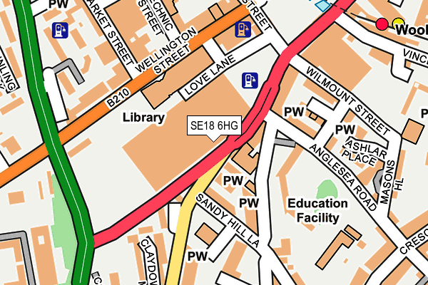SE18 6HG map - OS OpenMap – Local (Ordnance Survey) SE18 6HG map - OS OpenMap – Local (Ordnance Survey)