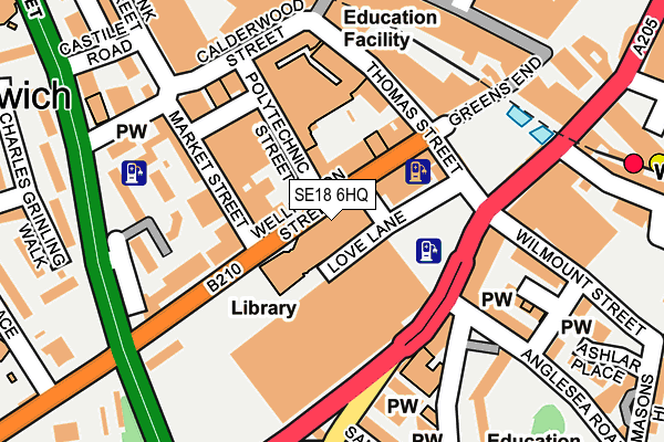 SE18 6HQ map - OS OpenMap – Local (Ordnance Survey) SE18 6HQ map - OS OpenMap – Local (Ordnance Survey)