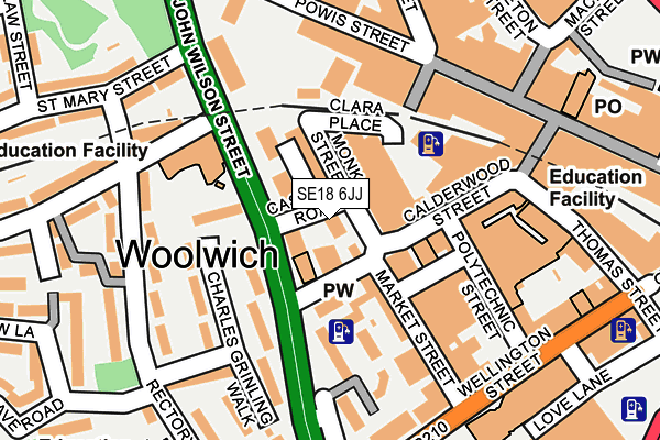 SE18 6JJ map - OS OpenMap – Local (Ordnance Survey) SE18 6JJ map - OS OpenMap – Local (Ordnance Survey)