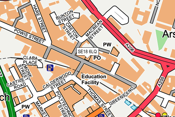 SE18 6LQ map - OS OpenMap – Local (Ordnance Survey) SE18 6LQ map - OS OpenMap – Local (Ordnance Survey)