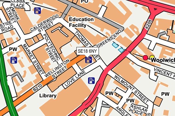 SE18 6NY map - OS OpenMap – Local (Ordnance Survey) SE18 6NY map - OS OpenMap – Local (Ordnance Survey)