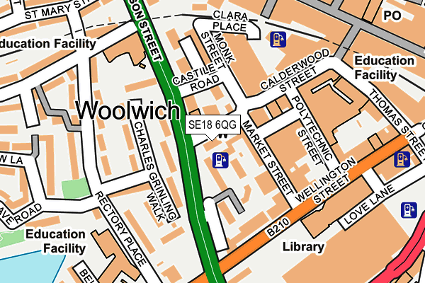 SE18 6QG map - OS OpenMap – Local (Ordnance Survey) SE18 6QG map - OS OpenMap – Local (Ordnance Survey)