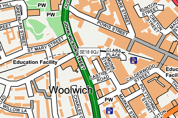 SE18 6QJ map - OS OpenMap – Local (Ordnance Survey) SE18 6QJ map - OS OpenMap – Local (Ordnance Survey)