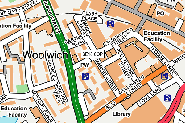 SE18 6QP map - OS OpenMap – Local (Ordnance Survey) SE18 6QP map - OS OpenMap – Local (Ordnance Survey)