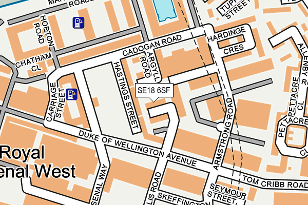 SE18 6SF map - OS OpenMap – Local (Ordnance Survey) SE18 6SF map - OS OpenMap – Local (Ordnance Survey)