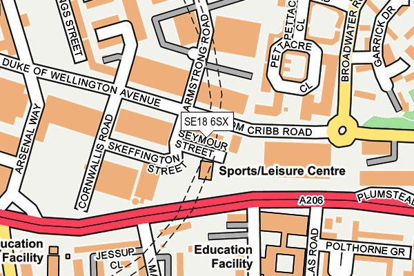 SE18 6SX map - OS OpenMap – Local (Ordnance Survey) SE18 6SX map - OS OpenMap – Local (Ordnance Survey)