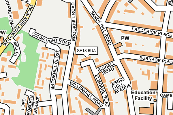 SE18 6UA map - OS OpenMap – Local (Ordnance Survey) SE18 6UA map - OS OpenMap – Local (Ordnance Survey)