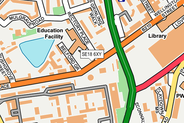 SE18 6XY map - OS OpenMap – Local (Ordnance Survey) SE18 6XY map - OS OpenMap – Local (Ordnance Survey)