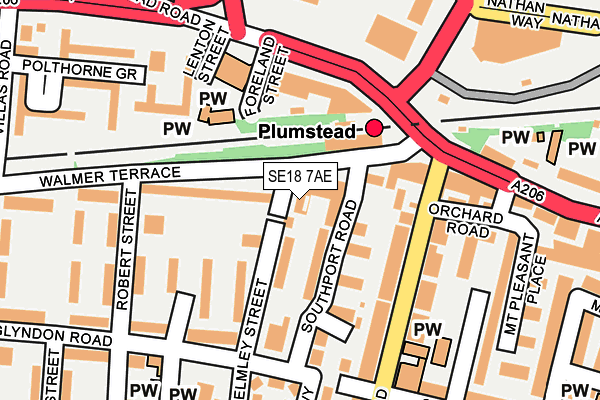 SE18 7AE map - OS OpenMap – Local (Ordnance Survey) SE18 7AE map - OS OpenMap – Local (Ordnance Survey)