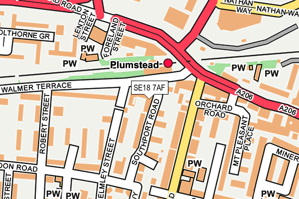 SE18 7AF map - OS OpenMap – Local (Ordnance Survey) SE18 7AF map - OS OpenMap – Local (Ordnance Survey)