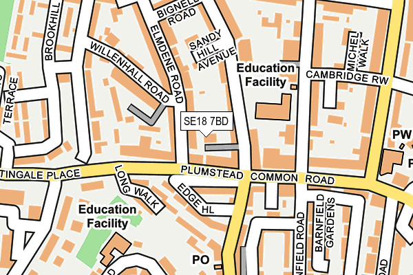 SE18 7BD map - OS OpenMap – Local (Ordnance Survey) SE18 7BD map - OS OpenMap – Local (Ordnance Survey)