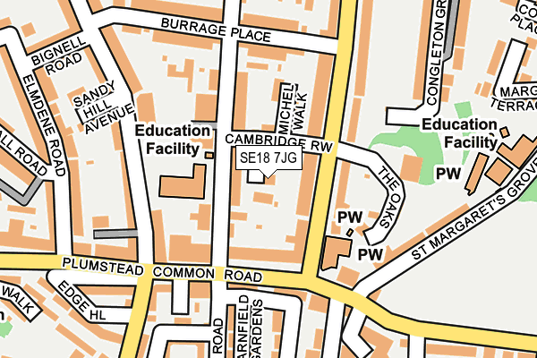 SE18 7JG map - OS OpenMap – Local (Ordnance Survey) SE18 7JG map - OS OpenMap – Local (Ordnance Survey)