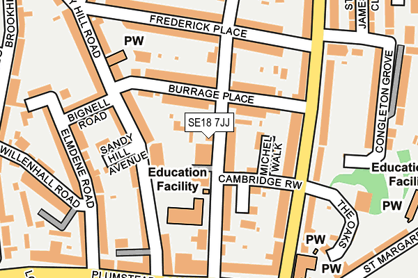 SE18 7JJ map - OS OpenMap – Local (Ordnance Survey) SE18 7JJ map - OS OpenMap – Local (Ordnance Survey)