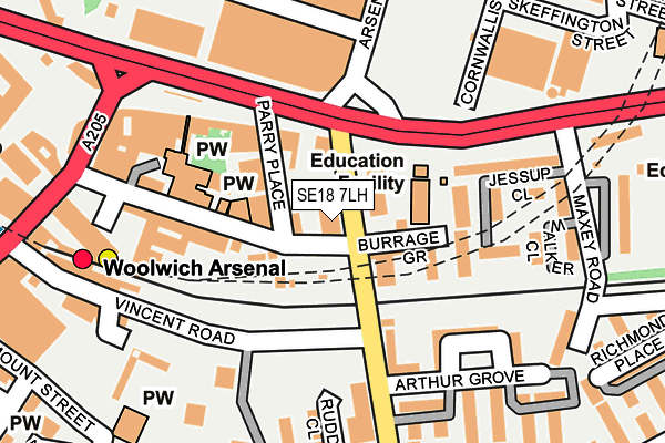 SE18 7LH map - OS OpenMap – Local (Ordnance Survey) SE18 7LH map - OS OpenMap – Local (Ordnance Survey)