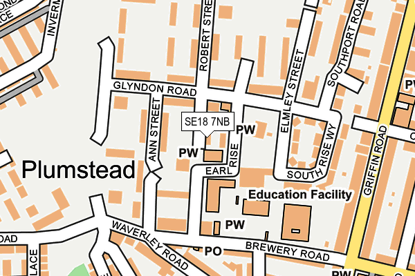 SE18 7NB map - OS OpenMap – Local (Ordnance Survey) SE18 7NB map - OS OpenMap – Local (Ordnance Survey)
