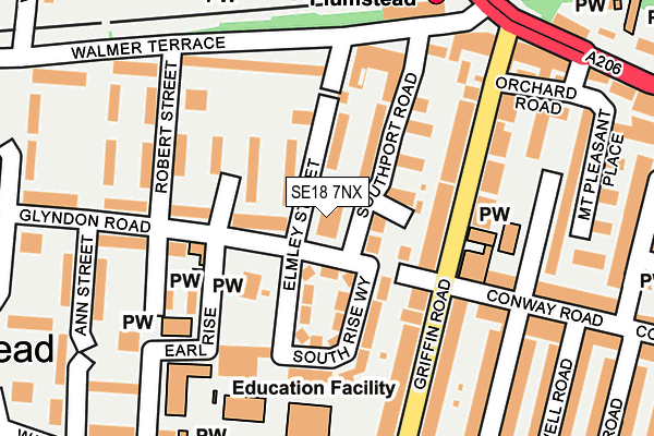 SE18 7NX map - OS OpenMap – Local (Ordnance Survey) SE18 7NX map - OS OpenMap – Local (Ordnance Survey)