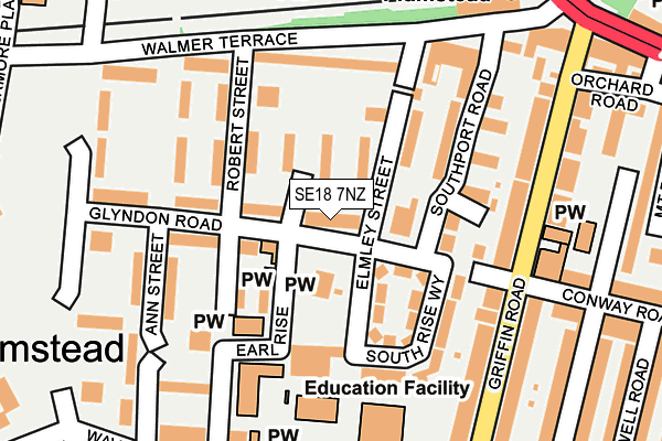 SE18 7NZ map - OS OpenMap – Local (Ordnance Survey) SE18 7NZ map - OS OpenMap – Local (Ordnance Survey)
