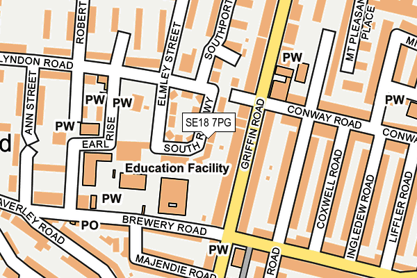 SE18 7PG map - OS OpenMap – Local (Ordnance Survey) SE18 7PG map - OS OpenMap – Local (Ordnance Survey)