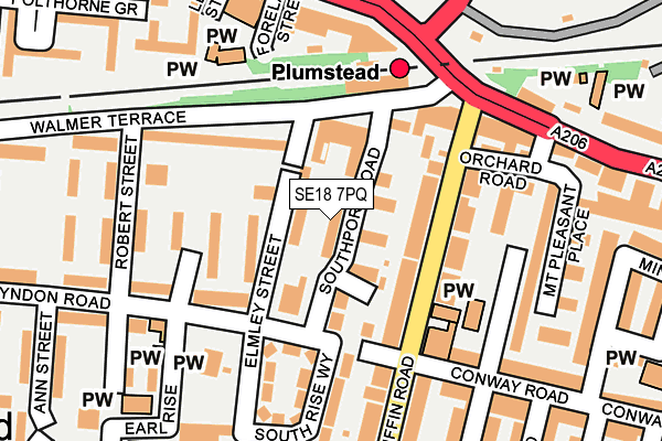 SE18 7PQ map - OS OpenMap – Local (Ordnance Survey) SE18 7PQ map - OS OpenMap – Local (Ordnance Survey)