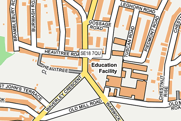 SE18 7QU map - OS OpenMap – Local (Ordnance Survey) SE18 7QU map - OS OpenMap – Local (Ordnance Survey)