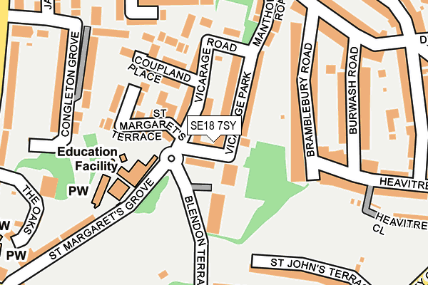 SE18 7SY map - OS OpenMap – Local (Ordnance Survey) SE18 7SY map - OS OpenMap – Local (Ordnance Survey)