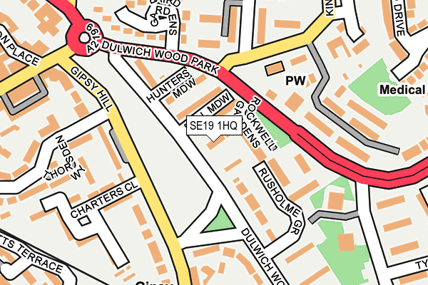 SE19 1HQ map - OS OpenMap – Local (Ordnance Survey) SE19 1HQ map - OS OpenMap – Local (Ordnance Survey)