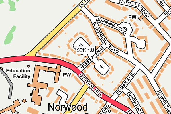 SE19 1JJ map - OS OpenMap – Local (Ordnance Survey) SE19 1JJ map - OS OpenMap – Local (Ordnance Survey)