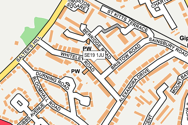 SE19 1JU map - OS OpenMap – Local (Ordnance Survey) SE19 1JU map - OS OpenMap – Local (Ordnance Survey)
