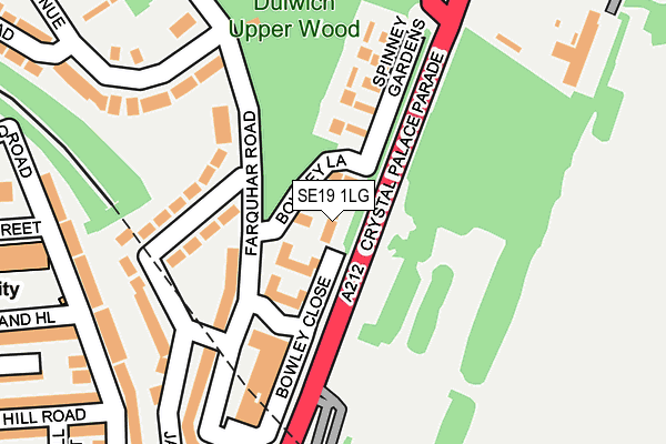 SE19 1LG map - OS OpenMap – Local (Ordnance Survey) SE19 1LG map - OS OpenMap – Local (Ordnance Survey)