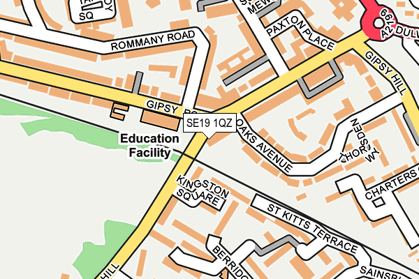 SE19 1QZ map - OS OpenMap – Local (Ordnance Survey) SE19 1QZ map - OS OpenMap – Local (Ordnance Survey)