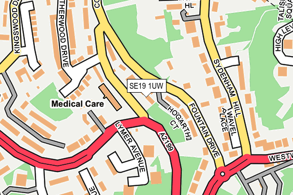 SE19 1UW map - OS OpenMap – Local (Ordnance Survey) SE19 1UW map - OS OpenMap – Local (Ordnance Survey)