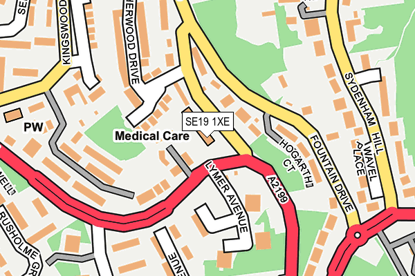SE19 1XE map - OS OpenMap – Local (Ordnance Survey) SE19 1XE map - OS OpenMap – Local (Ordnance Survey)