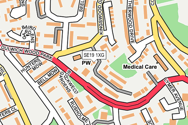SE19 1XG map - OS OpenMap – Local (Ordnance Survey) SE19 1XG map - OS OpenMap – Local (Ordnance Survey)