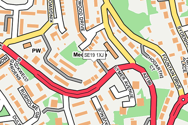 SE19 1XJ map - OS OpenMap – Local (Ordnance Survey) SE19 1XJ map - OS OpenMap – Local (Ordnance Survey)